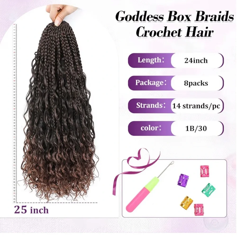 Goddess Dark Brown Braided Hair Extensions - Picture 2 of 5